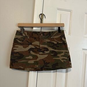 Urban Outfitters Camouflage Corduroy Skirt
